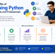 Student and professional learning Python programming for web development, data science, automation, and artificial intelligence