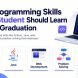 Computer science students learning Python, Java, web development, databases, GitHub, and programming problem-solving skills