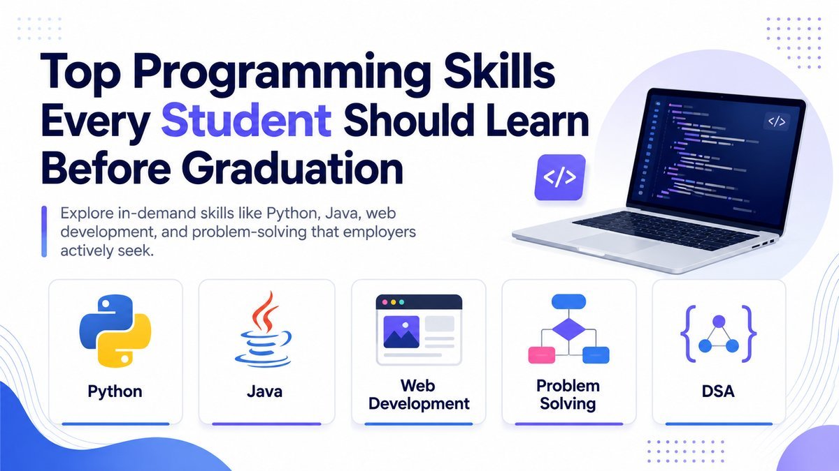 Computer science students learning Python, Java, web development, databases, GitHub, and programming problem-solving skills